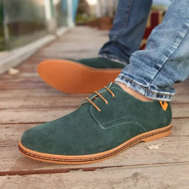 Men's Casual Faux Suede Lace-Up Shoes - Various Colors