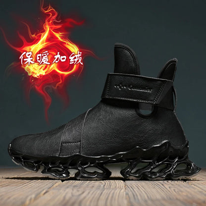 Men's Winter Boots - Warm Non-Slip Plush Sneakers for Men - Various Designs