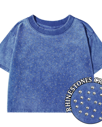 Women's Slim Fit Washed Cropped T-Shirt