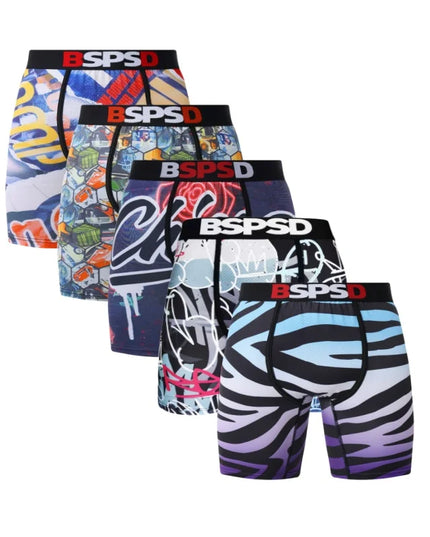 5-Pack Men's Breathable Boxer Briefs Underwear Set