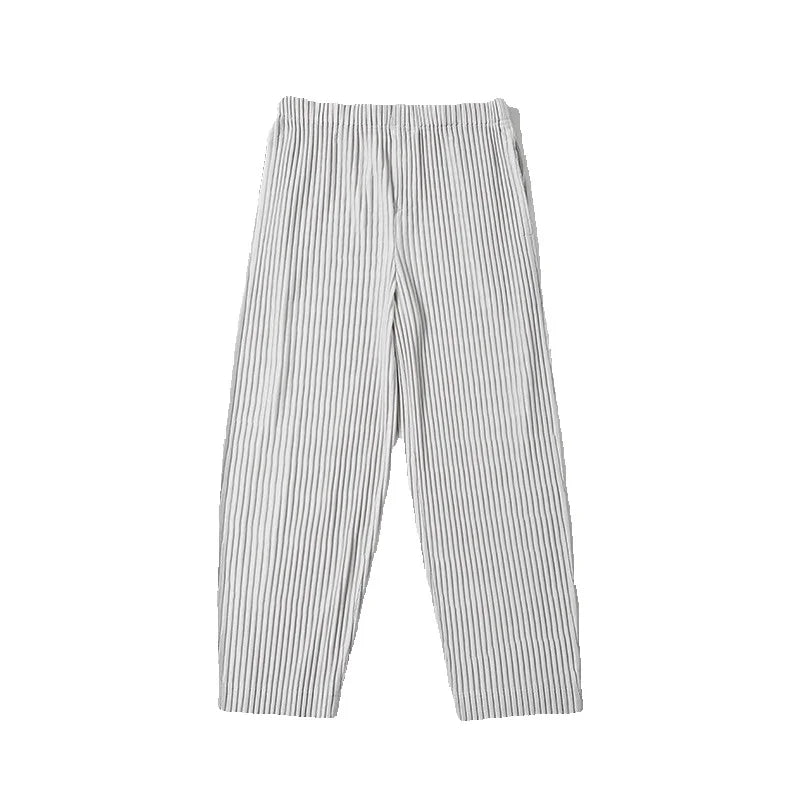 Men's Casual Straight Fit Pleated Pants