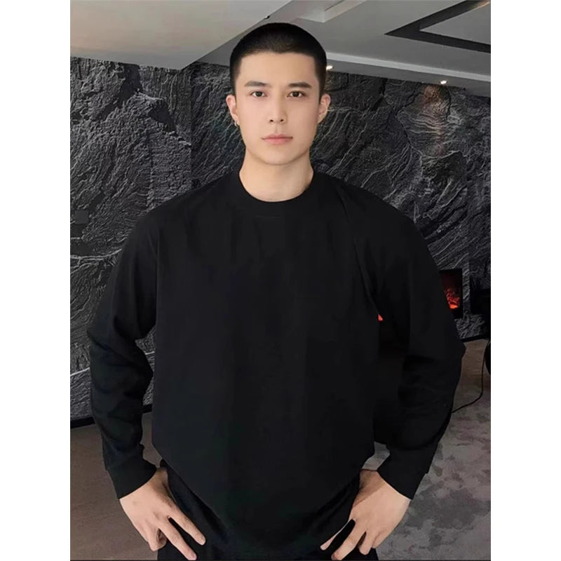 Men's Cotton Long Sleeve Casual Loose Fit Sweater