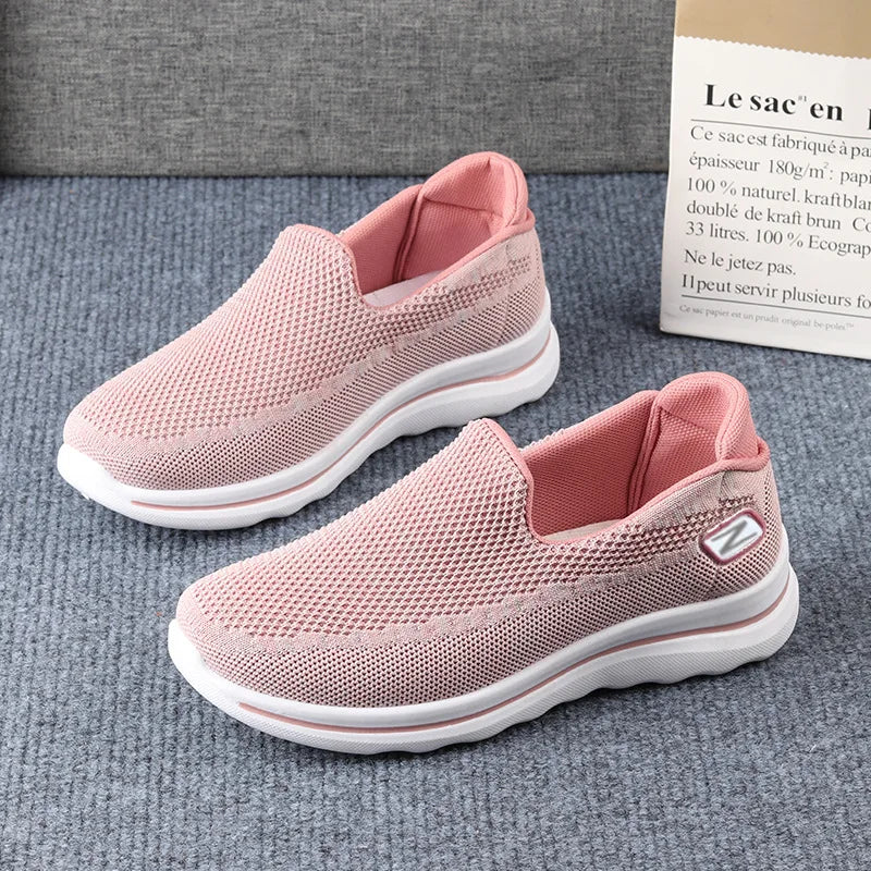 Women's Casual Breathable Slip-On Sneakers - Soft Sole Comfort
