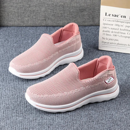 Women's Casual Breathable Slip-On Sneakers - Soft Sole Comfort
