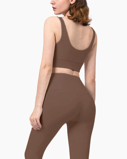 2-Piece Women's Yoga Set: Push-Up Bra and Leggings Combo - Various Colors