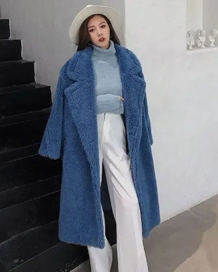 Women's Faux Fur Coat - Long, Thick, Warm, Elegant Winter Coat for Women