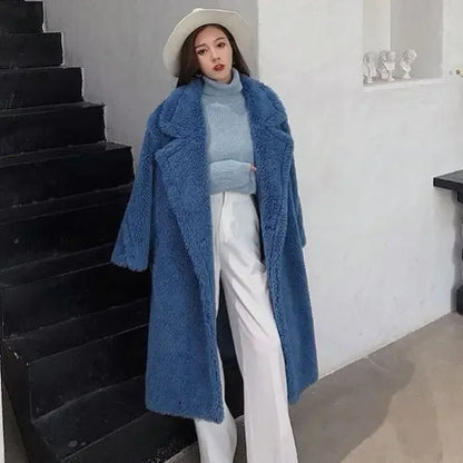 Women's Faux Fur Coat - Long, Thick, Warm, Elegant Winter Coat for Women