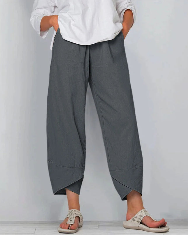 Vintage Printed Women’s Cotton Linen Harem Pants