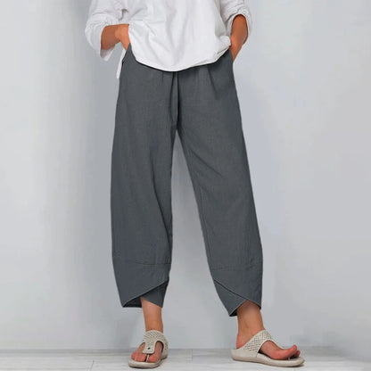 Vintage Printed Women’s Cotton Linen Harem Pants