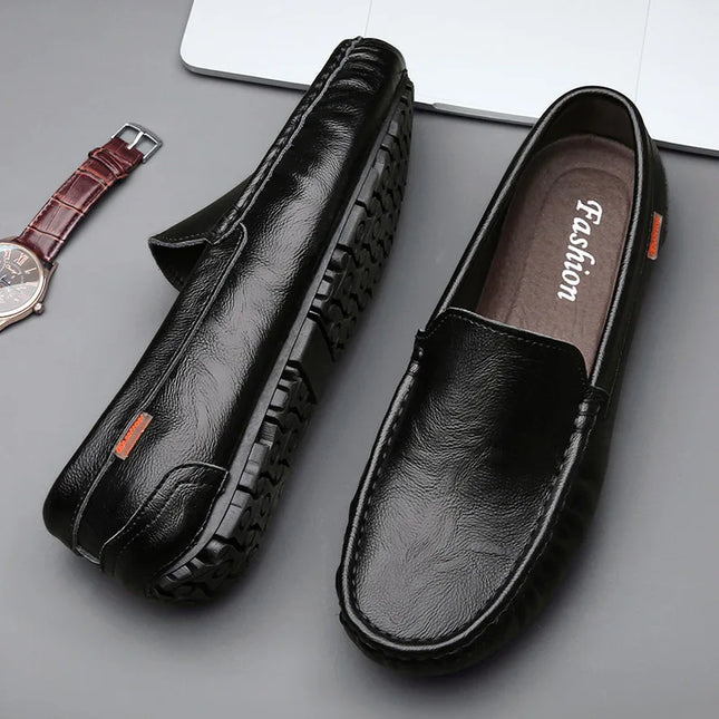 Men's Leather Flat Casual Loafers