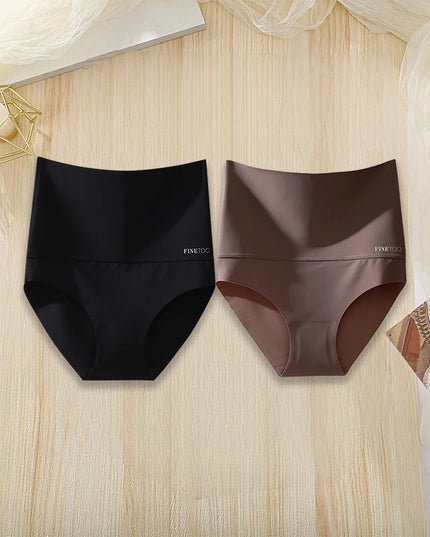 2-Pack High Waist Women's Slimming Breathable Briefs Underwear Set