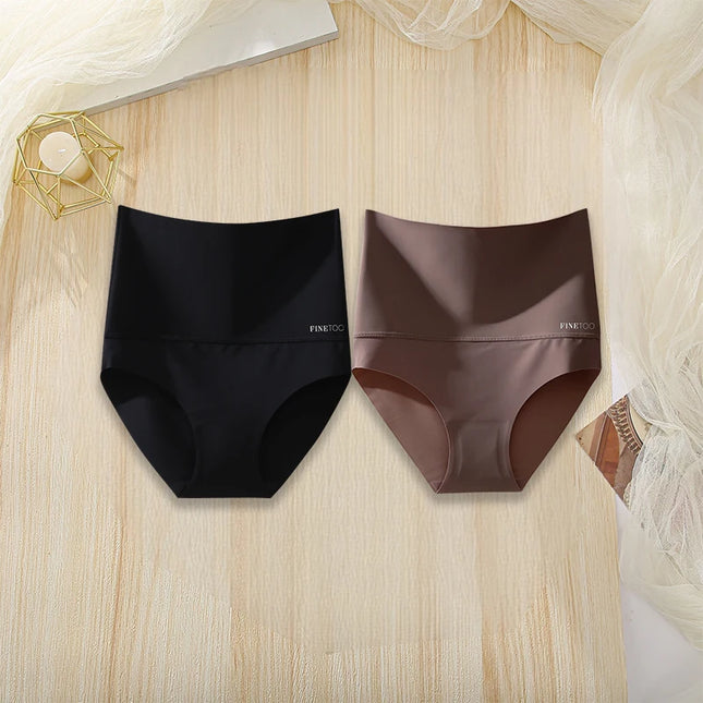 2-Pack High Waist Women's Slimming Breathable Briefs Underwear Set