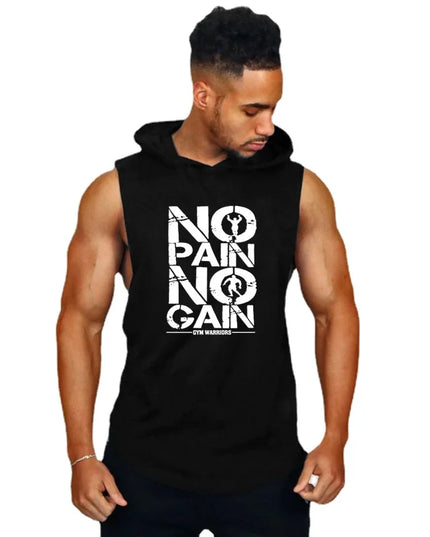 Men's Sleeveless Hooded Vest - Breathable, Lightweight, Men's Athletic Hooded Tank Top