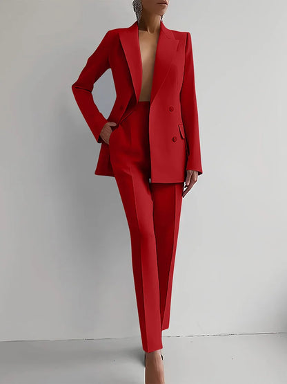 Women's Two-Piece Blazer and Pants Set