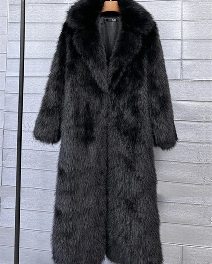 Women's Faux Fur Coat – Luxury Elegant Loose Fit Coat