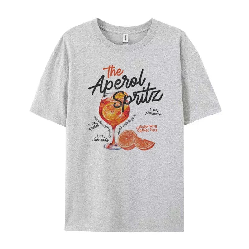 Women's Aperol Spritz Retro Graphic T-Shirt – Loose Fit Cotton Tee