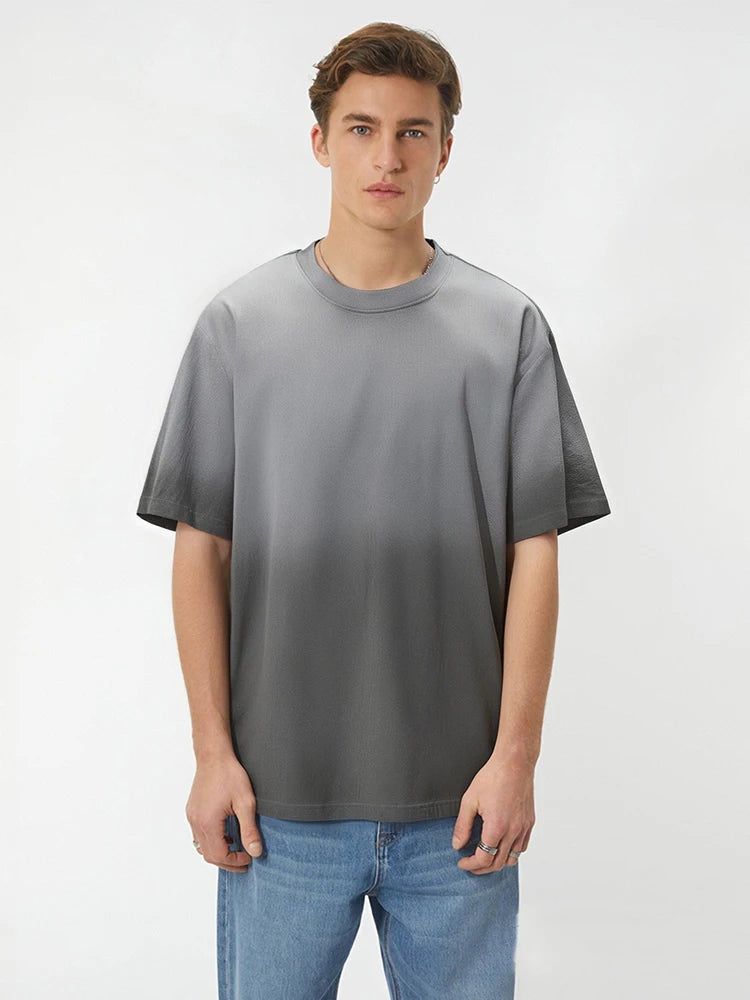 Men's Oversized Cotton T-Shirt with Gradient Color