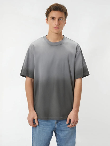 Men's Oversized Cotton T-Shirt with Gradient Color