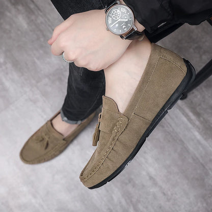 Men's Slip-On Flat Loafers - Comfortable Dress Shoes for Men