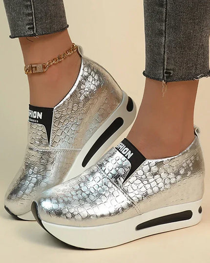 Casual Slip-On Platform Sneakers for Women – Non-Slip Thick Sole- Various Colors