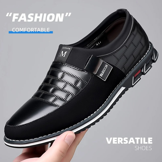 Men's Comfortable Faux Leather Slip-On Shoes