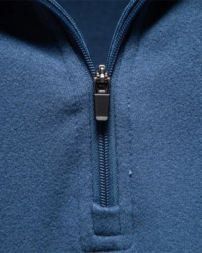 Men's Zipper Sweatshirt with Long Sleeves - Breathable Lightweight Jacket for Men