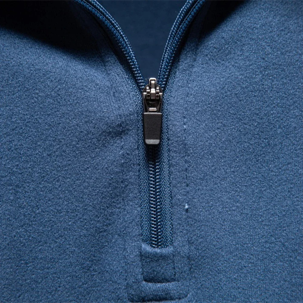 Men's Zipper Sweatshirt with Long Sleeves - Breathable Lightweight Jacket for Men