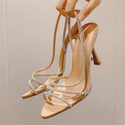 Shiny Rhinestone Women's High Heels