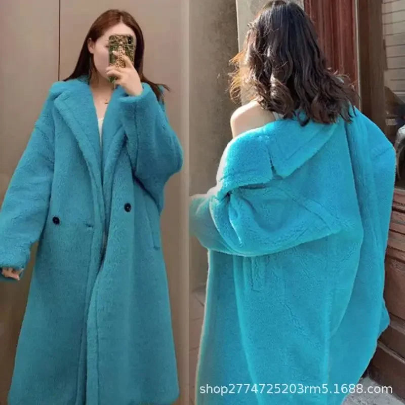 Women's Faux Fur Coat - Long, Thick, Warm, Elegant Winter Coat for Women