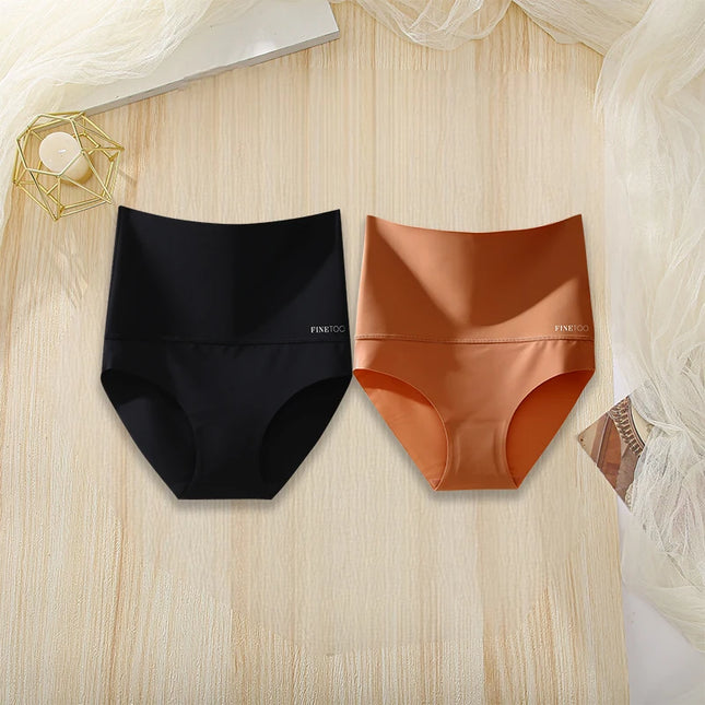 2-Pack High Waist Women's Slimming Breathable Briefs Underwear Set