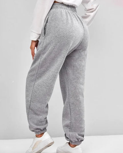 High-Waisted Women's Sweatpants with Stretch and Elastic Waist