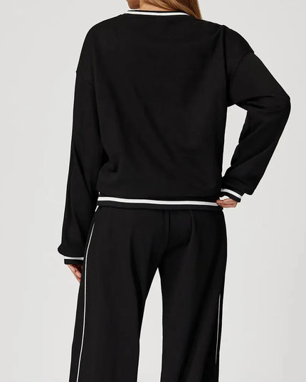 Women's Two-Piece Sweater and Sweatpants/Shorts Set