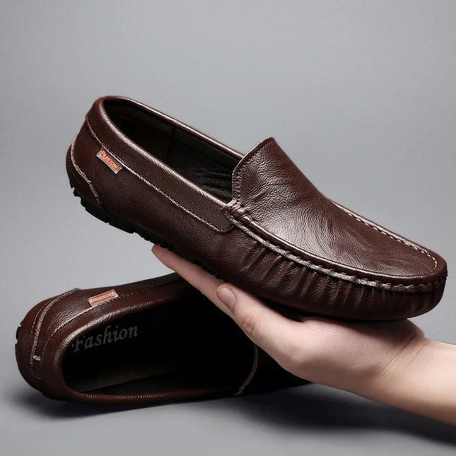 Men's Leather Flat Casual Loafers