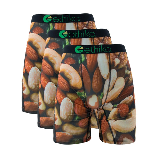 ETHIKA Men's 3-Pack Breathable Mesh Crotch Boxer Briefs