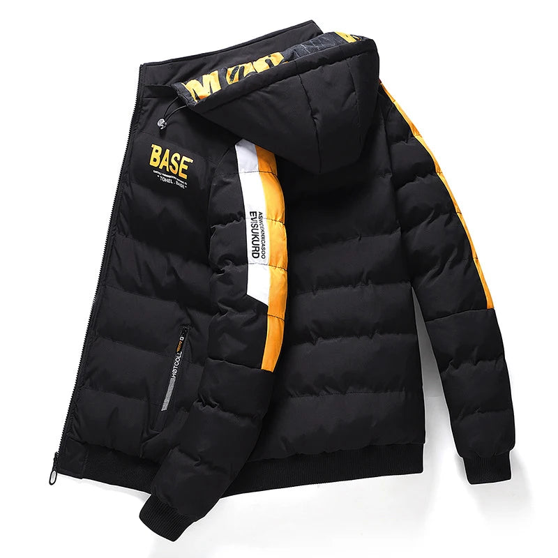 Men's Insulated Parka: Thick Down Filled Winter Jacket