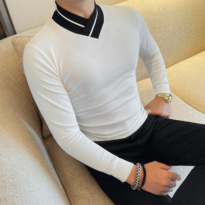Men's Long Sleeve Slim Fit Casual Sweater