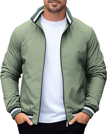 Men's Stand Collar Coat – Lightweight & Waterproof