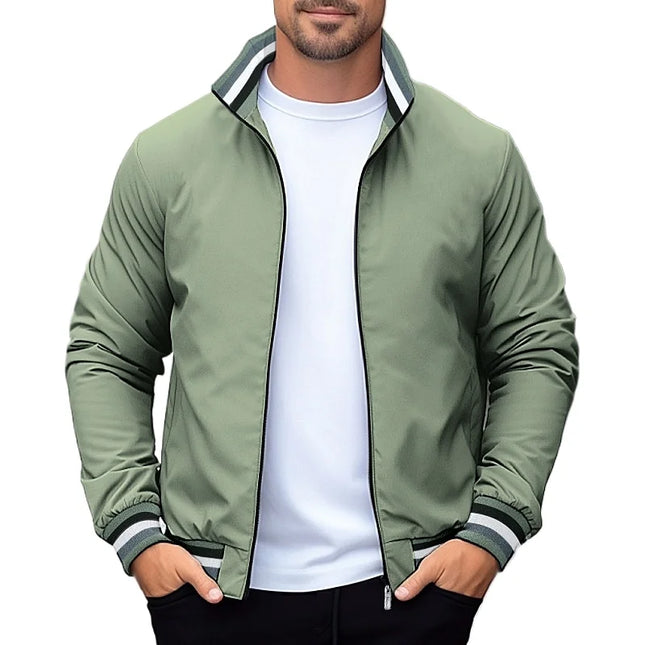 Men's Stand Collar Coat – Lightweight & Waterproof