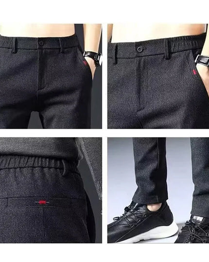 Men's Casual Straight Leg Long Pants - Slim Fit Design