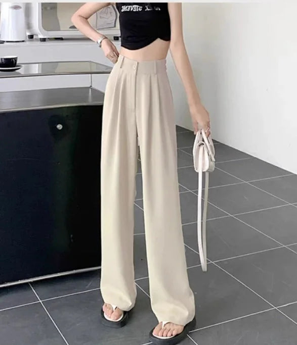 High-Waisted Straight-Leg and Wide-Leg Pants for Women