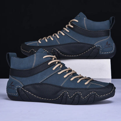 Premium Breathable Faux Leather High Top Sneakers for Men