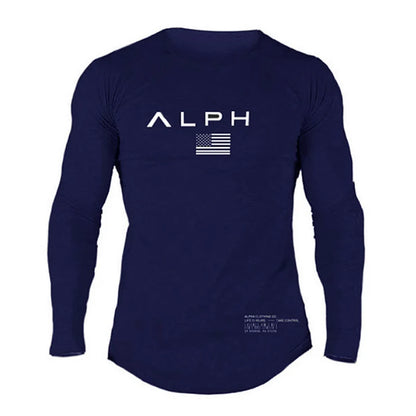 Men's Alph Fitness Cotton Casual Long Sleeve Sweater