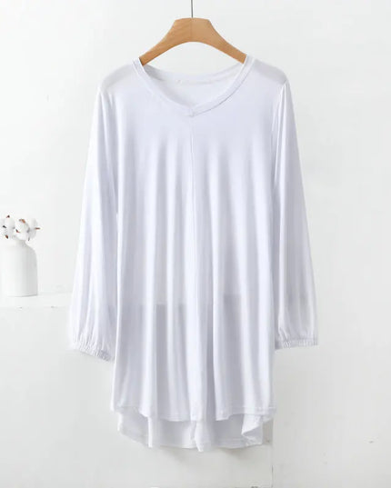 Women's V-Neck Loose Fit Tunic Top