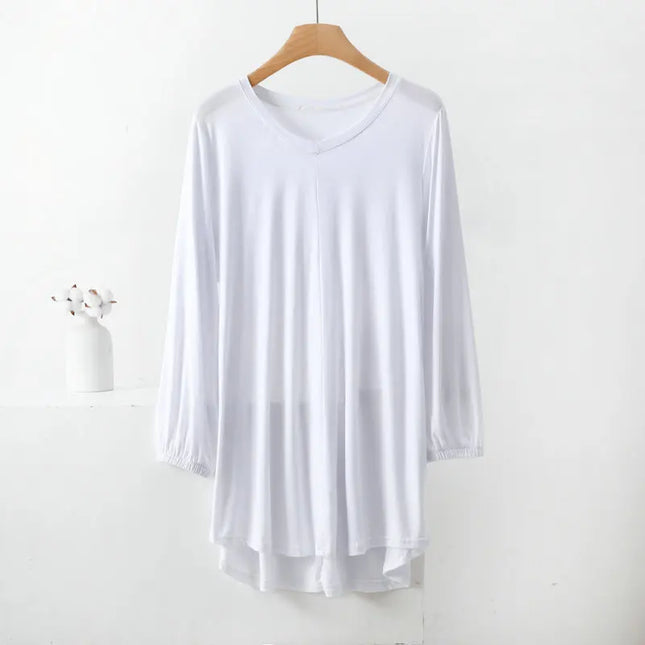 Women's V-Neck Loose Fit Tunic Top