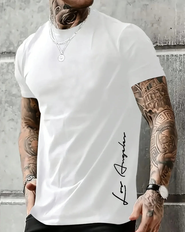 Men's Cotton T-Shirt with Los Angeles Print