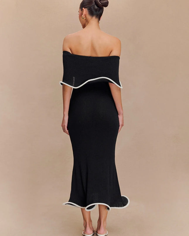 Women's High Waist Loose Sling Dress – Elegant Backless Square Collar Sleeveless Long Dress