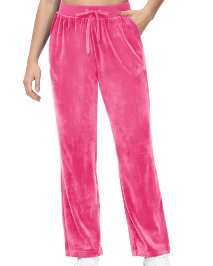 Women's Fleece Jogger Sweatpants with Drawstring and Elastic Waist