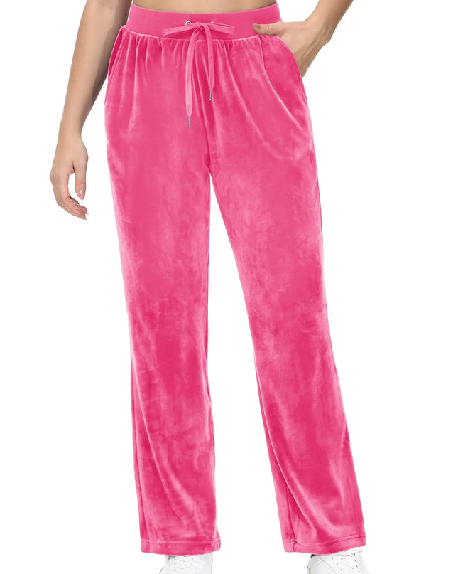 Women's Fleece Jogger Sweatpants with Drawstring and Elastic Waist