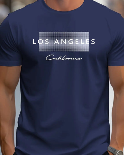 Men's Slim Fit Los Angeles Graphic Printed T-Shirt