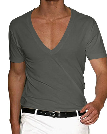Casual Slim Fit V-Neck Short Sleeve T-Shirt